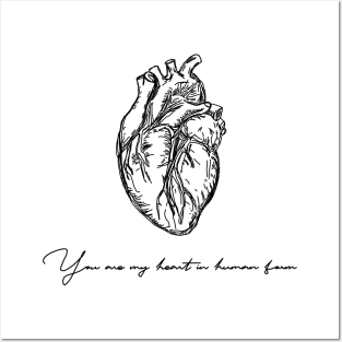 You are my heart in human form- Sketch- Heart Posters and Art